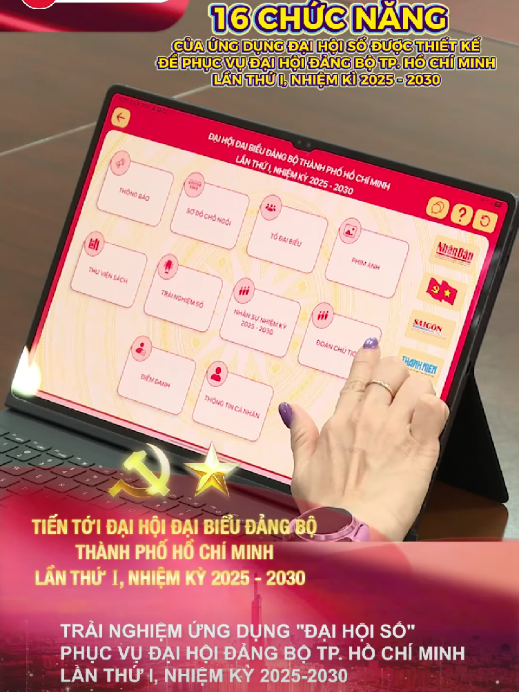Trải nghiệm ứng dụng "Đại hội số" phục vụ Đại hội Đảng bộ TP. Hồ Chí Minh lần thứ I, nhiệm kỳ 2025-2030