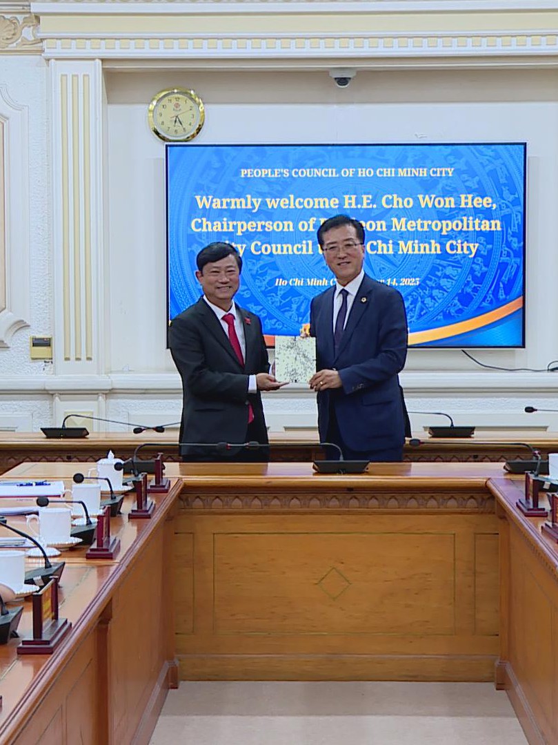 Lãnh đạo TP. Hồ Chí Minh tiếp và làm việc với đoàn Đại biểu Hội đồng Thành phố DaeJeon (Hàn Quốc)