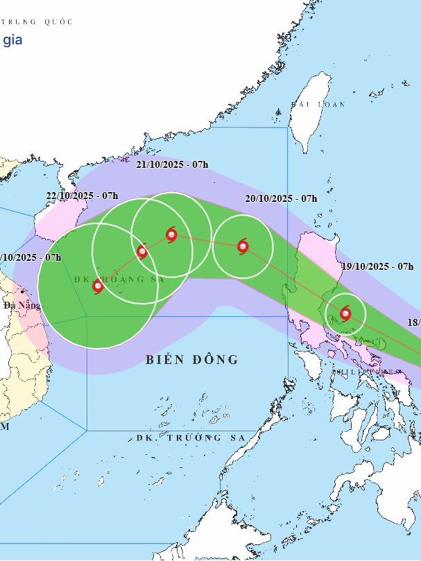 Bão Fengshen mạnh lên, hướng về Biển Đông