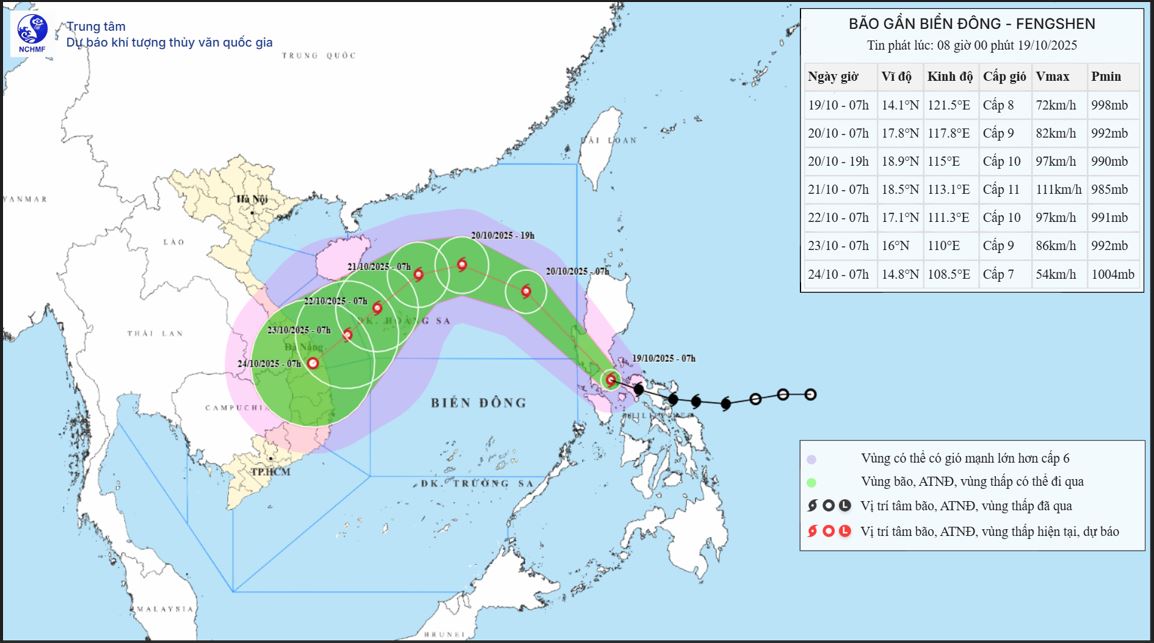 Bão Fengshen gần Biển Đông: Cảnh báo gió mạnh, biển động rất mạnh - Ảnh 1. Bão Fengshen gần Biển Đông: Cảnh báo gió mạnh, biển động rất mạnh - Ảnh 1.