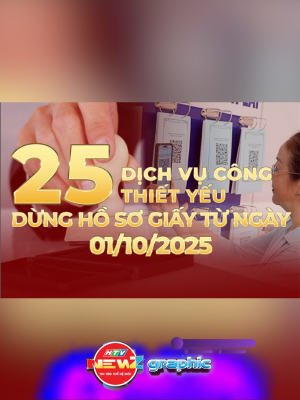 NewZgraphic: Từ ngày 1/10, dừng nhận hồ sơ giấy, 25 dịch vụ công chuyển sang trực tuyến