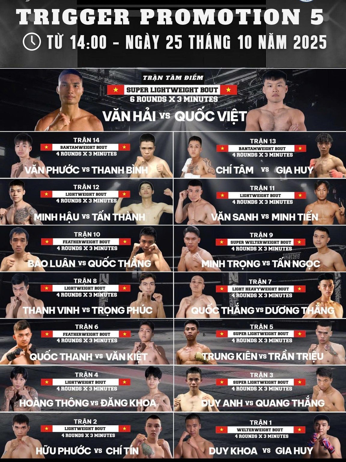 Trigger Promotion 5: Cao Quốc Việt thách đấu Tượng đài quyền anh Nguyễn Văn Hải
