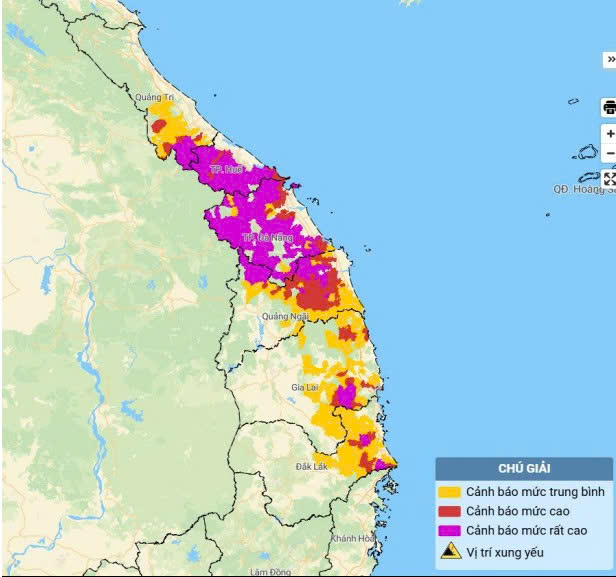 Cảnh báo lũ quét, sạt lở đất từ Quảng Trị đến Đắk Lắk do mưa lớn kéo dài - Ảnh 1.