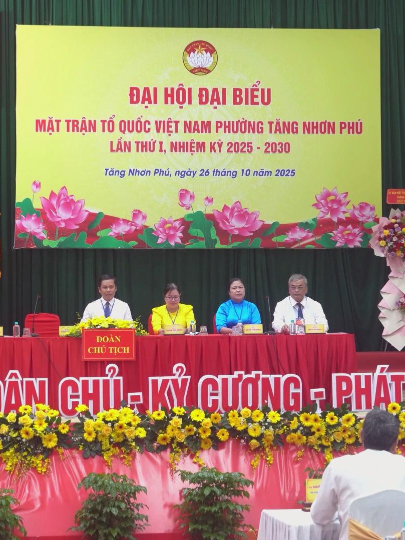 Tổ chức Đại hội Đại biểu MTTQ Việt Nam lần thứ I, nhiệm kỳ 2025 - 2030 tại phường Tăng Nhơn Phú