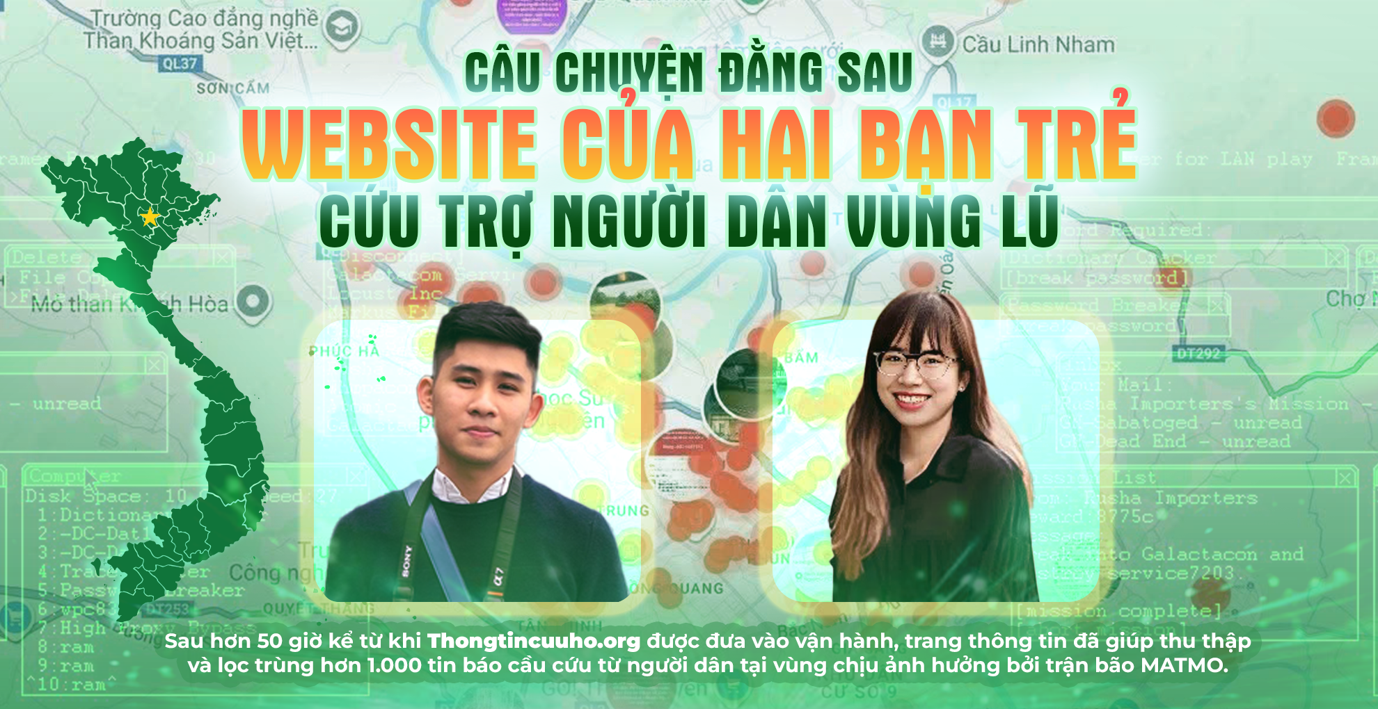 Câu chuyện đằng sau website của hai bạn trẻ cứu trợ người dân vùng lũ