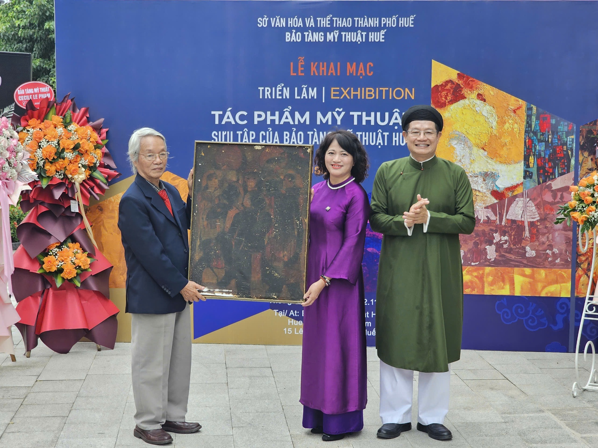 'Trình làng' loạt tác phẩm mỹ thuật quý do các nghệ sĩ danh tiếng tặng Huế- Ảnh 2. 'Trình làng' loạt tác phẩm mỹ thuật quý do các nghệ sĩ danh tiếng tặng Huế- Ảnh 2.