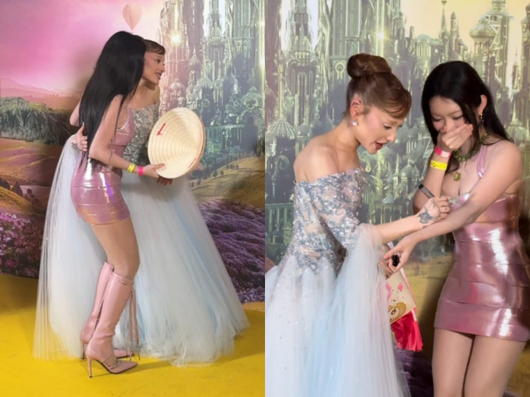 Orange tặng nón lá, dạy Ariana Grande đu trend 'Em chào sếp'- Ảnh 2. Orange tặng nón lá, dạy Ariana Grande đu trend 'Em chào sếp'- Ảnh 2.