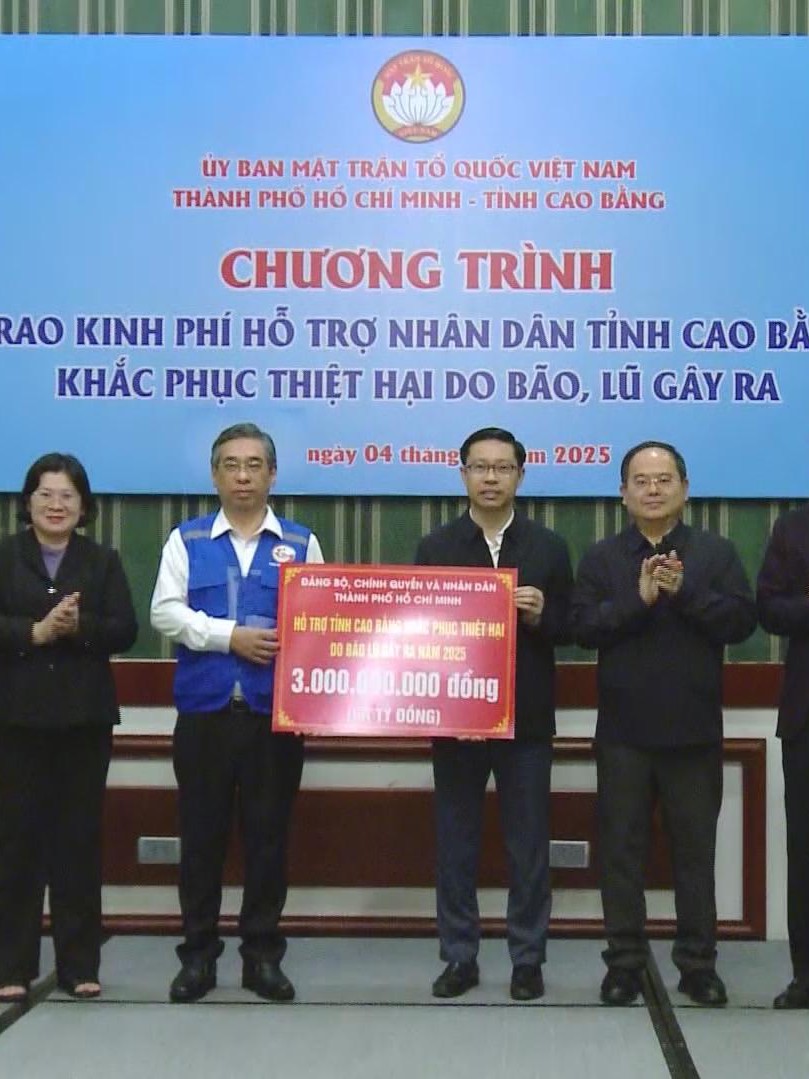 TP. Hồ Chí Minh hỗ trợ các tỉnh miền Bắc khắc phục thiên tai