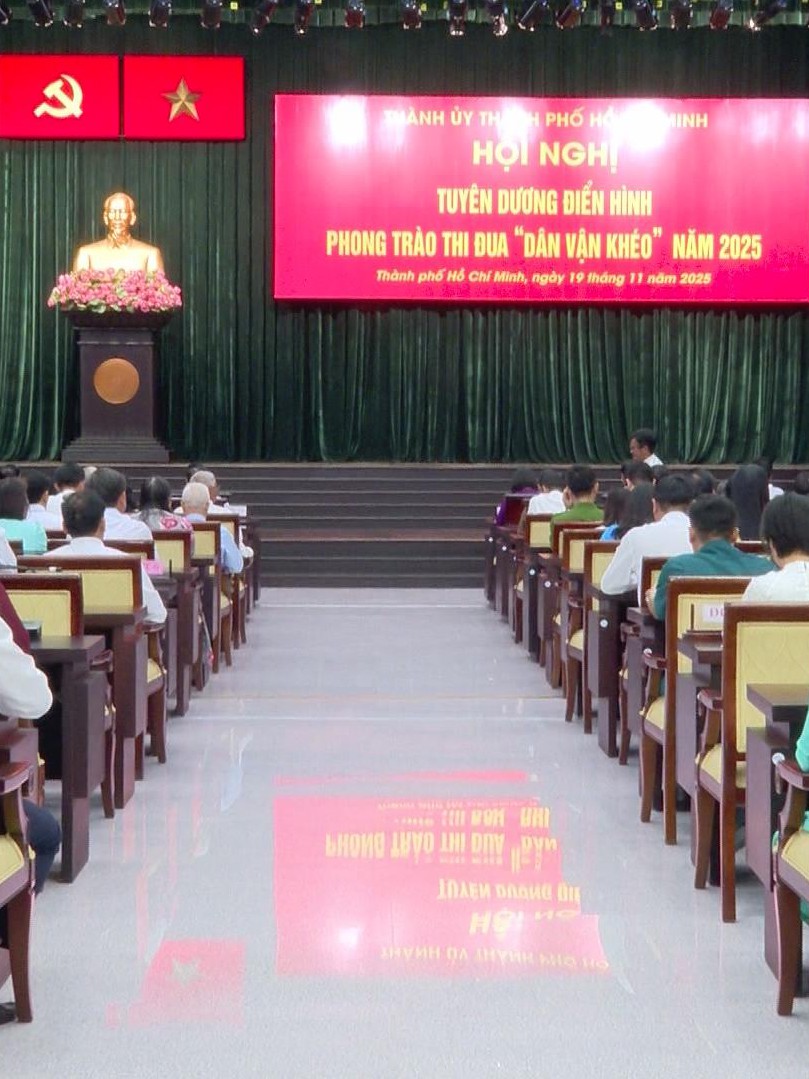 TP. Hồ Chí Minh tuyên dương hơn 200 điển hình dân vận khéo năm 2025