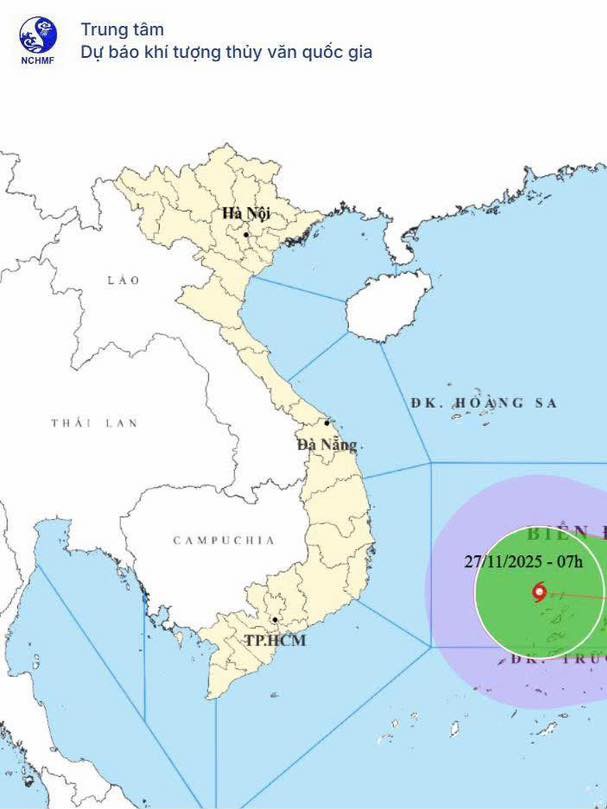 Biển Đông sắp đón áp thấp nhiệt đới, có thể thành bão số 15 và ảnh hưởng đến Nam Trung Bộ