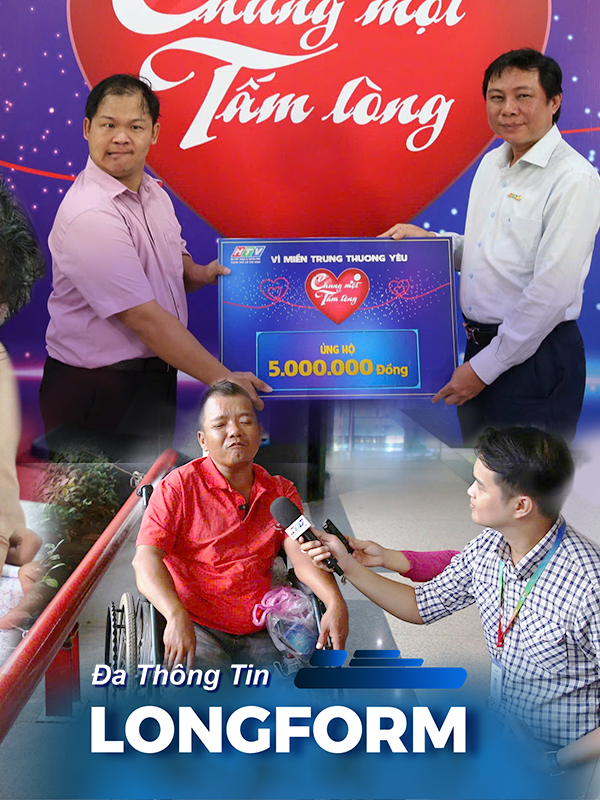 Tình người vượt nghịch cảnh: Hai chàng thanh niên khuyết tật "Chung một tấm lòng: Vì miền Trung thương yêu"