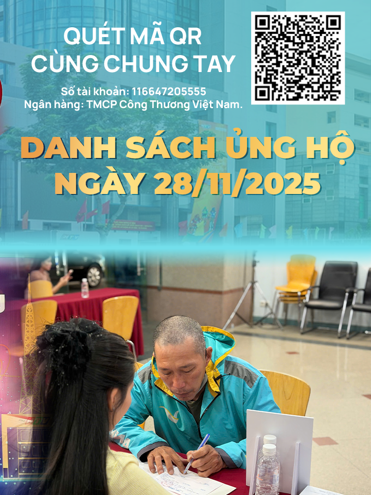 Danh sách khán giả ủng hộ Quỹ "Chung một tấm lòng: Vì miền Trung thương yêu" từ ngày 16 giờ ngày 27/11/2025 đến 16 giờ ngày 28/11/2025