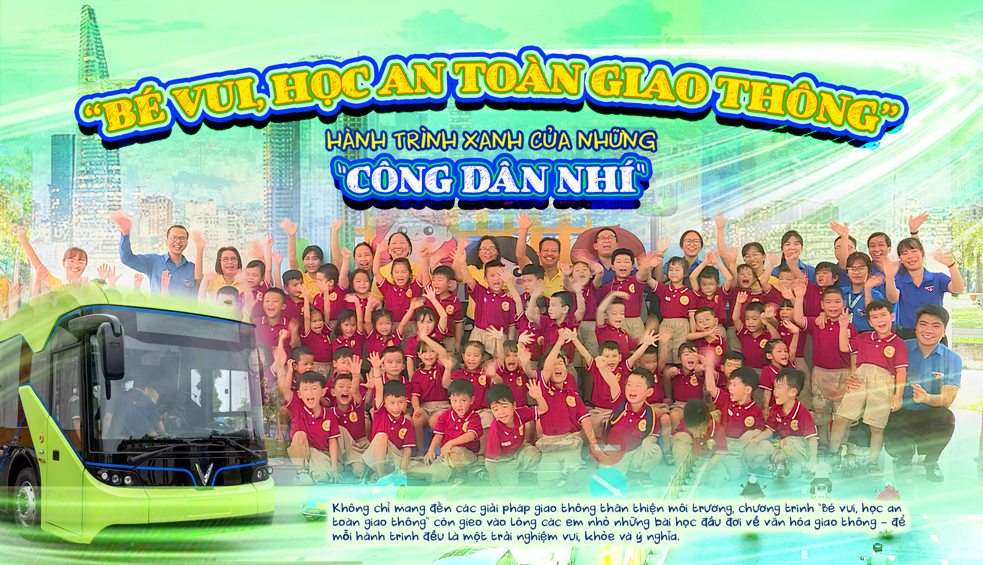 "Bé vui, học an toàn giao thông": Hành trình xanh của những “công dân nhí”