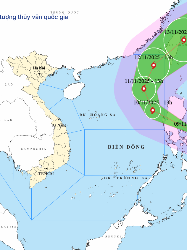Bão Fung Wong giật trên cấp 17, di chuyển nhanh