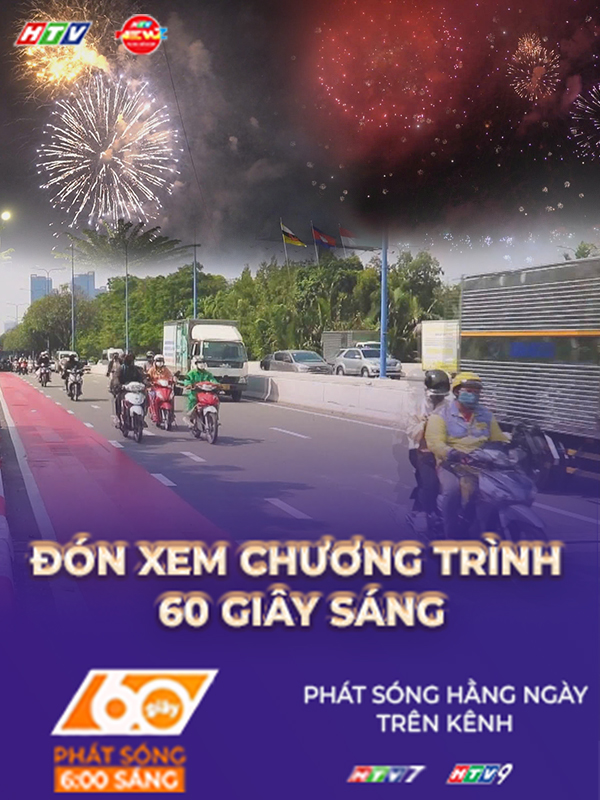 60 Giây ngày 31/12/2025 | TP. Hồ Chí Minh bắn pháo hoa tại 4 điểm dịp Tết Dương lịch 2026