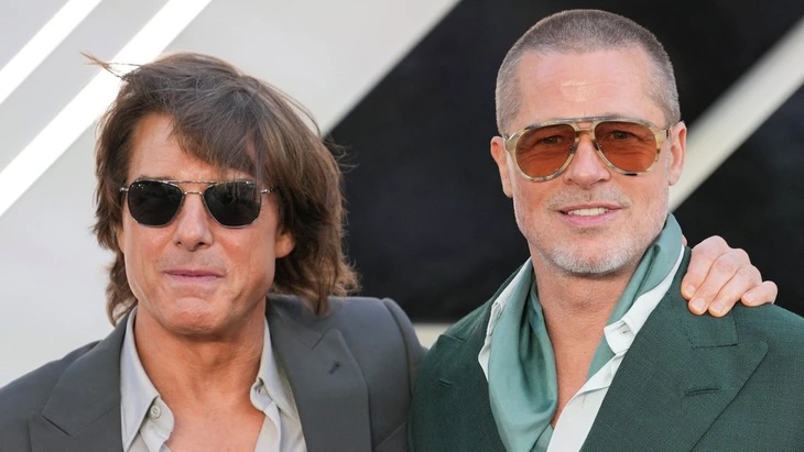 Tom Cruise và Brad Pitt hội ngộ tại buổi công chiếu phim "F1"