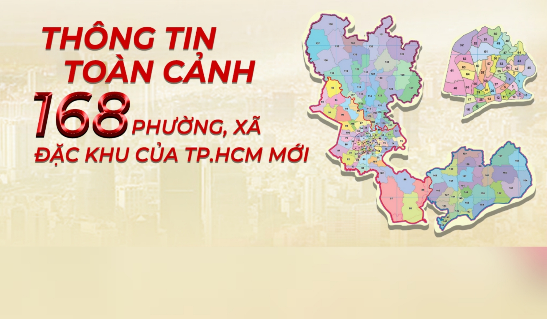 Tra cứu nhanh 168 phường, xã, đặc khu TP.HCM mới