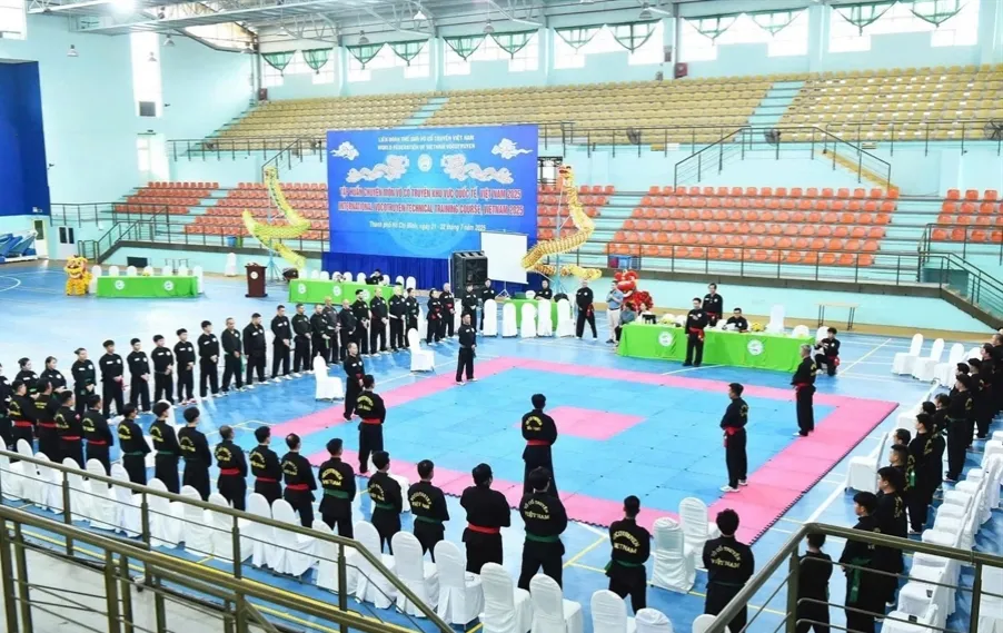 150 học viên tham gia tập huấn chuyên môn Võ cổ truyền khu vực quốc tế