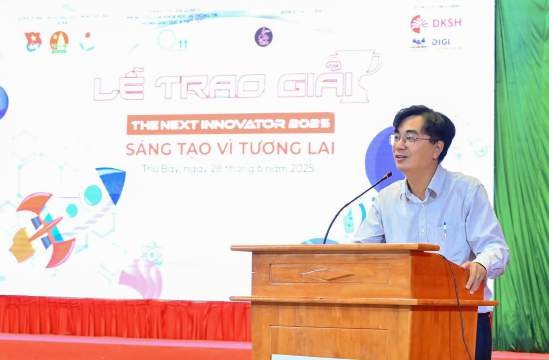 Cuộc thi "Sáng tạo vì tương lai 2025 - The Next Innovator 2025" chính thức khép lại với màn tranh tài bùng nổ của các nhà khoa học nhí. - Ảnh 6.