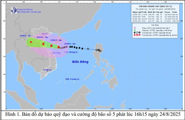 Bão số 5 tiến nhanh về phía Tây, miền Trung khẩn trương ứng phó - Ảnh 3.