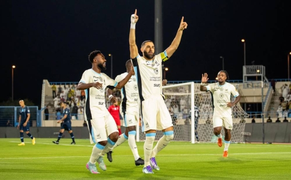 Karim Benzema lập hattrick trong chiến thắng đầu mùa của Al Ittihad- Ảnh 1. Karim Benzema lập hattrick trong chiến thắng đầu mùa của Al Ittihad- Ảnh 1.