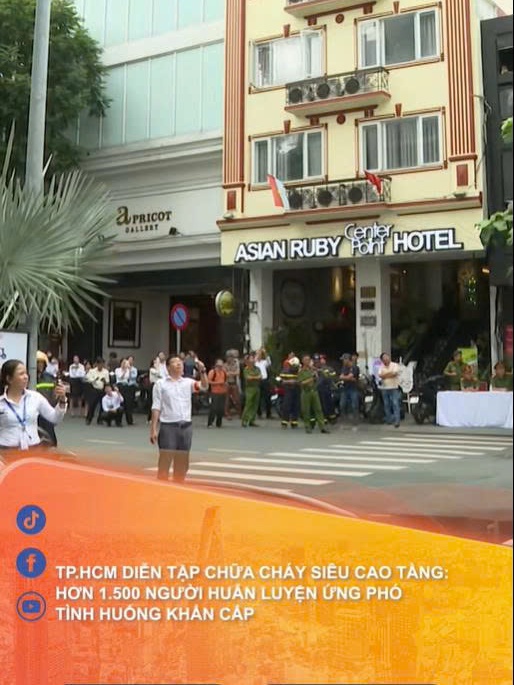 TP.HCM diễn tập chữa cháy siêu cao tầng