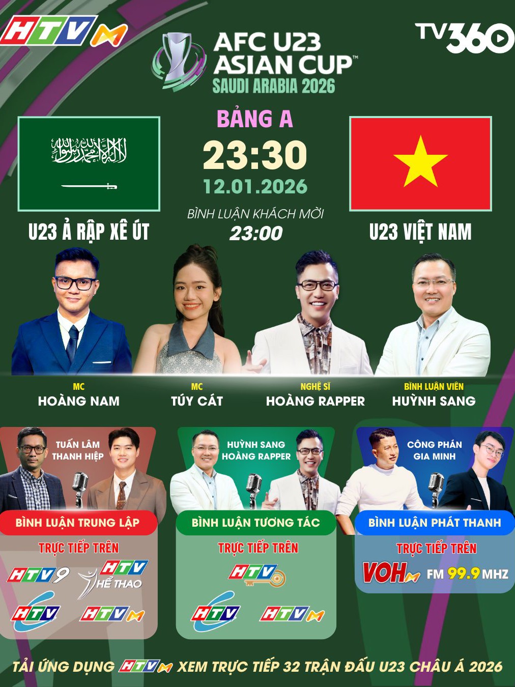 Trực tiếp: Bình luận trước trận U23 Ả-rập Xê-út - U23 Việt Nam