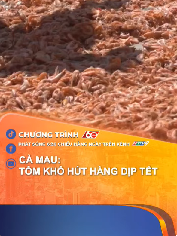 Cà Mau: Tôm khô hút hàng dịp Tết