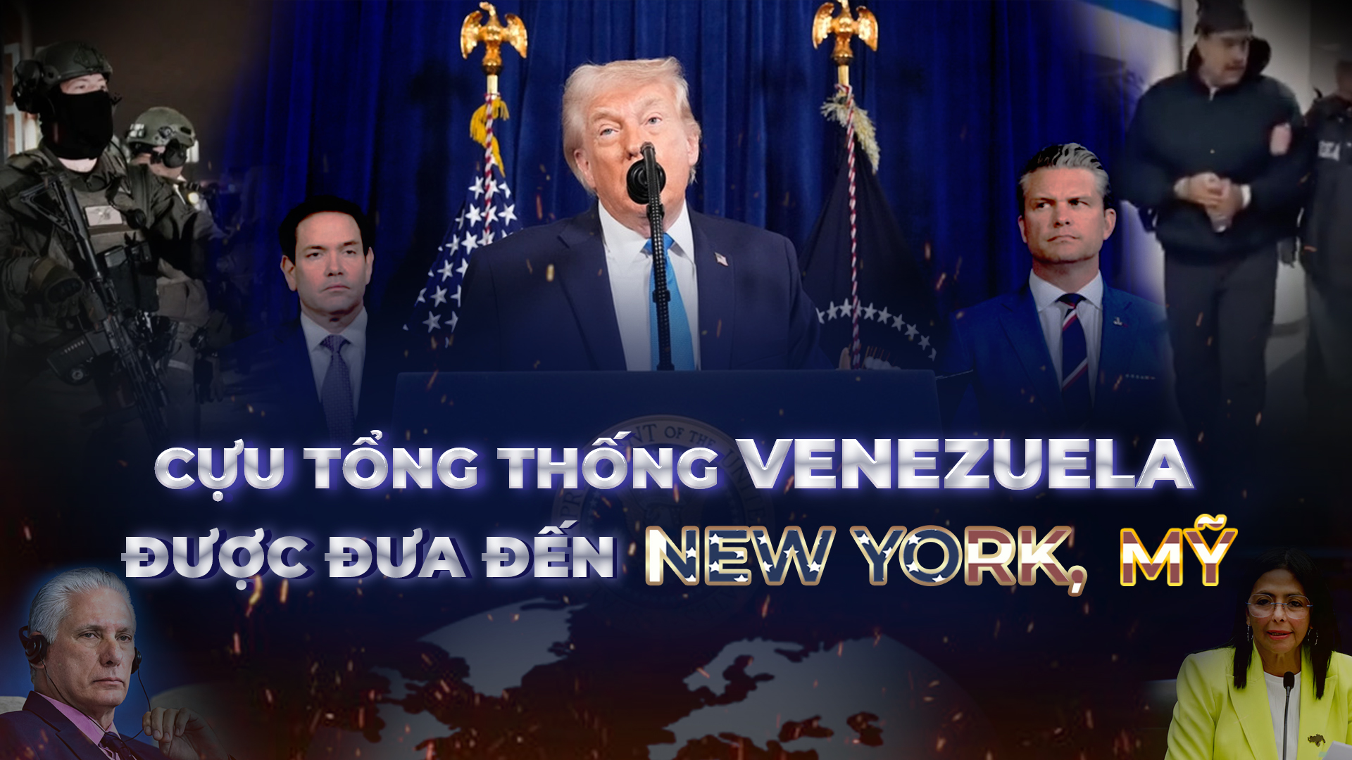 Cựu Tổng thống Venezuela được đưa đến New York, Mỹ