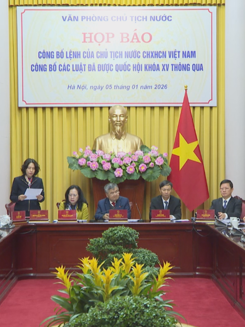 Công bố Lệnh của Chủ tịch nước về 13 dự án Luật mới