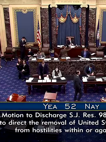 Thượng viện Mỹ bỏ phiếu kiềm chế quyền hạn của ông Trump