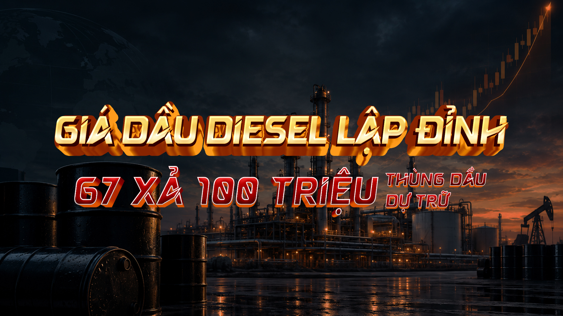 NRTG: Giá dầu diesel lập đỉnh, G7 xả 100 triệu thùng dầu dự trữ