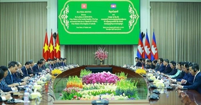Thủ tướng Lê Minh Hưng hội đàm với Thủ tướng Campuchia Hun Manet