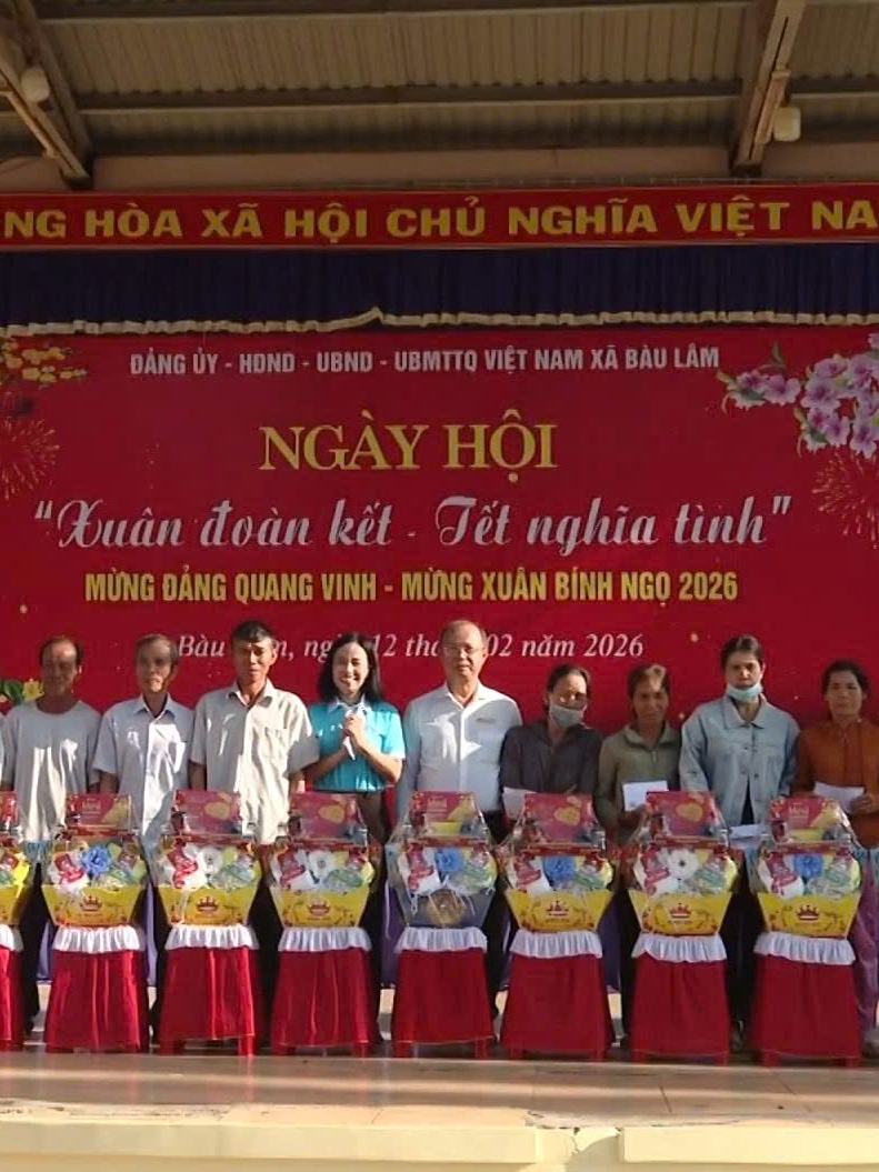 Xuân đoàn kết lan tỏa yêu thương tại xã Bàu Lâm
