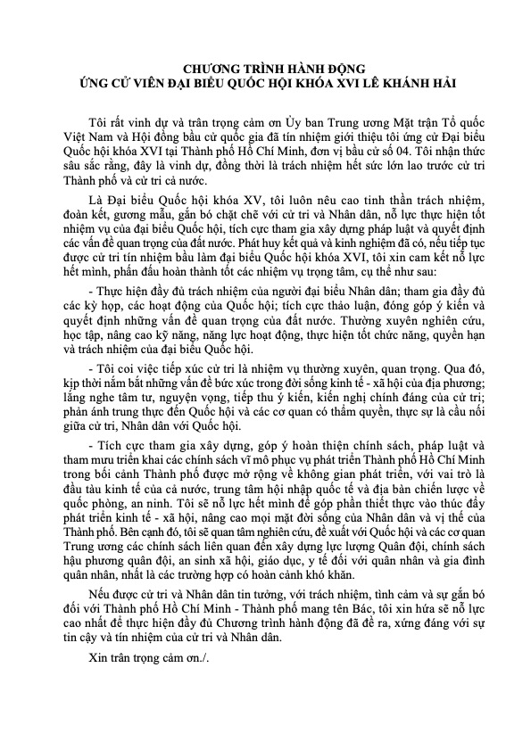 Tóm tắt tiểu sử ông Lê Khánh Hải ứng cử Đại biểu Quốc hội Khóa XVI - Ảnh 2.
