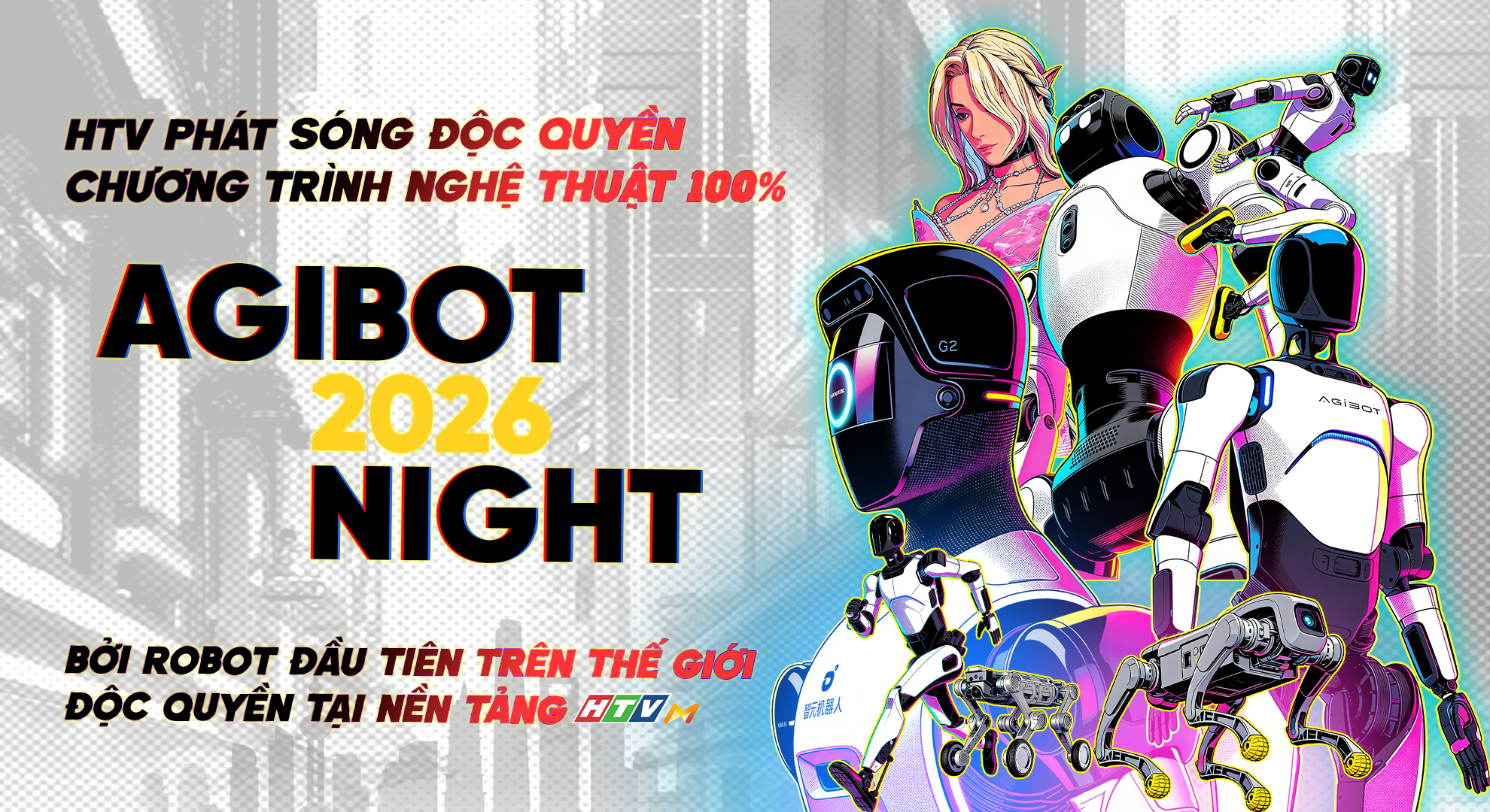 HTV phát sóng độc quyền chương trình nghệ thuật 100% bởi robot đầu tiên trên thế giới trên nền tảng HTVm