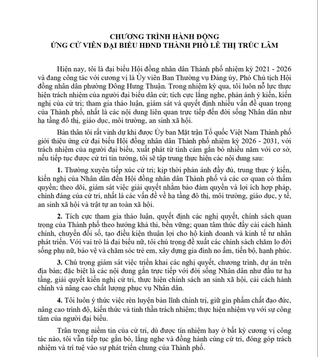 Bà Lê Thị Trúc Lâm trúng cử Đại biểu Hội đồng nhân dân TP. Hồ Chí Minh Khóa XI nhiệm kỳ 2026 - 2031 - Ảnh 2.