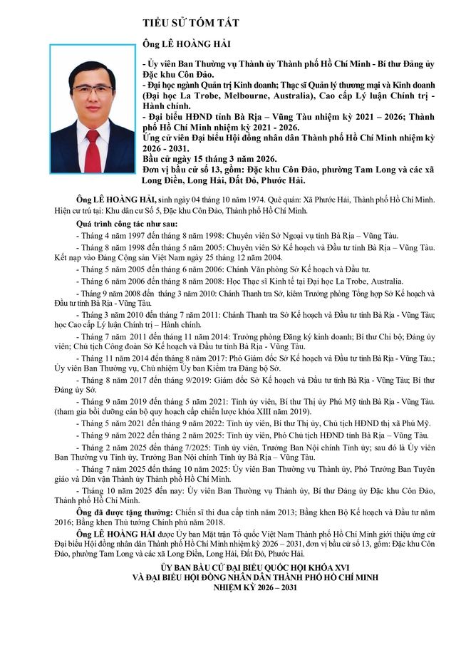 Bà Nguyễn Khoa Diệu An trúng cử Đại biểu Hội đồng nhân dân TP. Hồ Chí Minh Khóa XI nhiệm kỳ 2026 - 2031 - Ảnh 1.