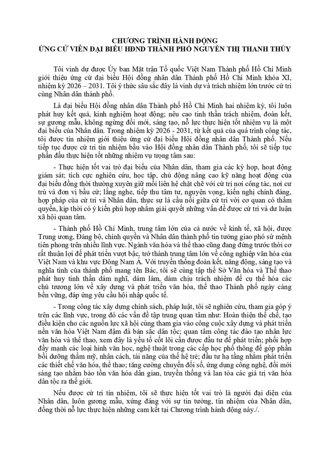 Bà Nguyễn Thị Thanh Thúy trúng cử Đại biểu Hội đồng nhân dân TP.HCM Khóa XI nhiệm kỳ 2026 - 2031 - Ảnh 2.