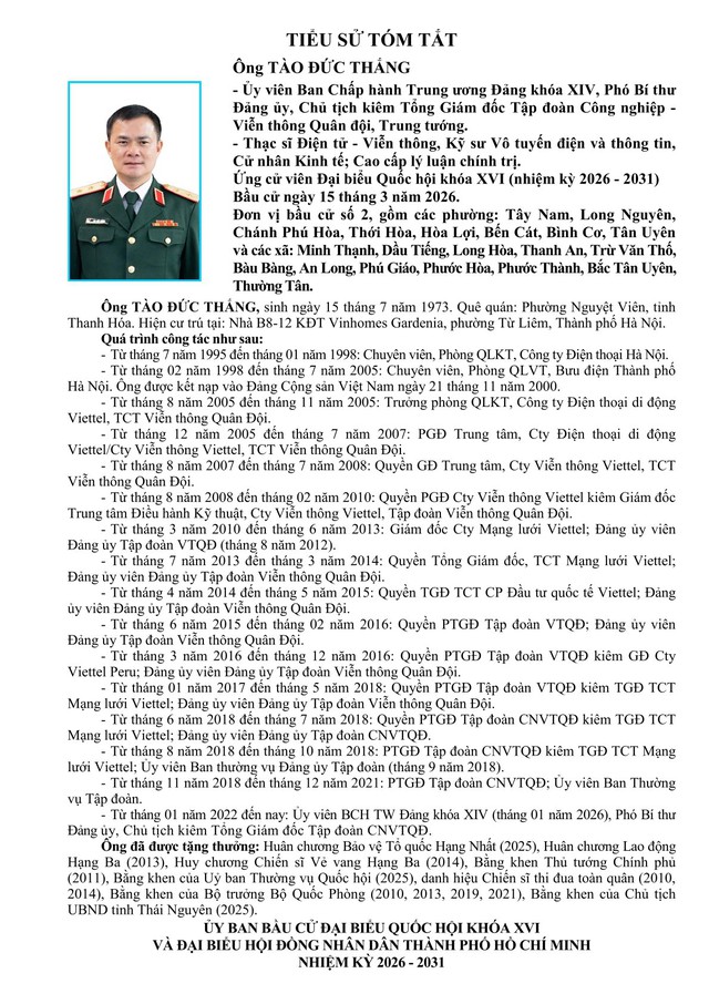 Ông Tào Đức Thắng trúng cử Đại biểu Quốc hội Khóa XVI - Ảnh 1.