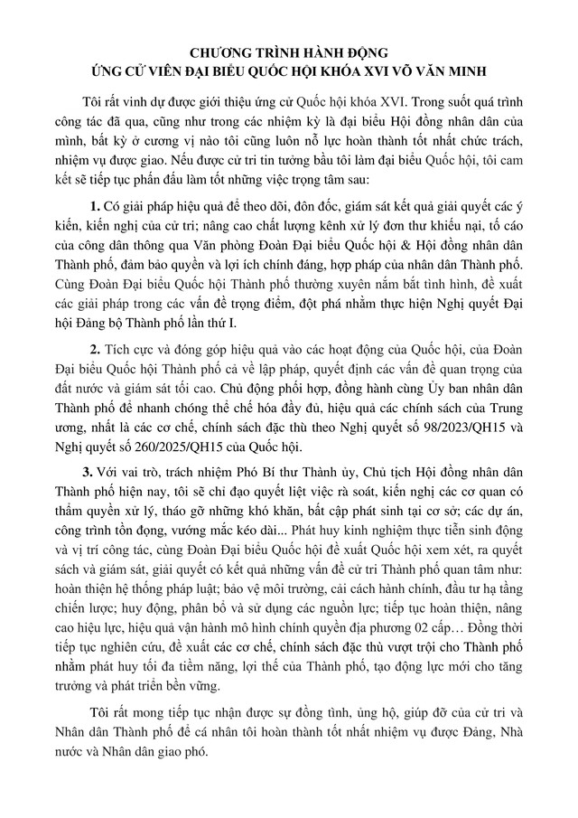  Ông Võ Văn Minh trúng cử Đại biểu Quốc hội Khóa XVI - Ảnh 2.
