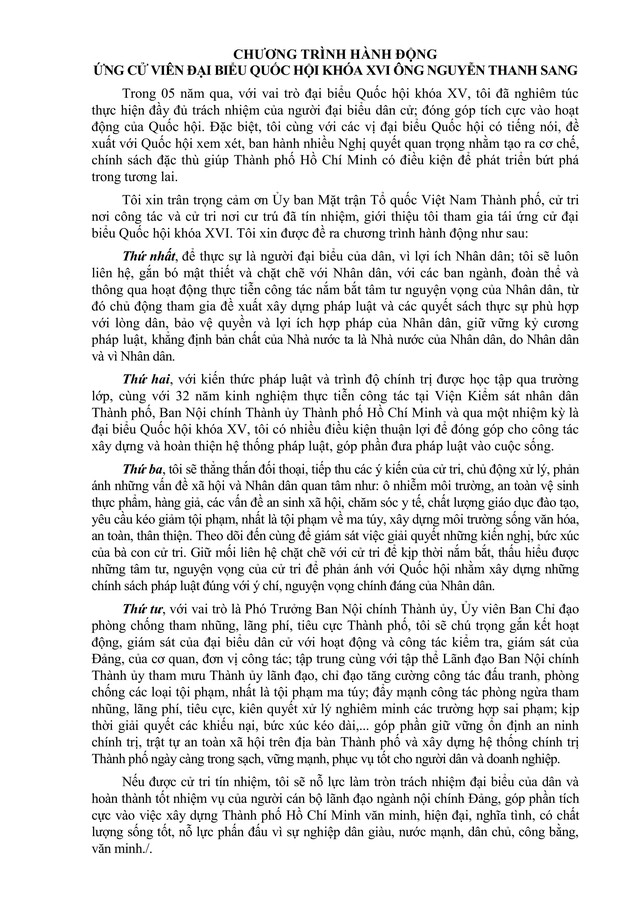 Ông Nguyễn Thanh Sang trúng cử Đại biểu Quốc hội Khóa XVI - Ảnh 2.