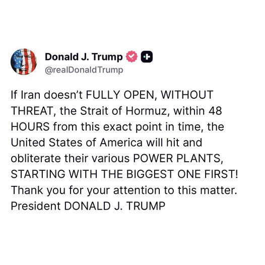 Ông Trump ra tối hậu thư cho Iran về Eo biển Hormuz - Ảnh 1.