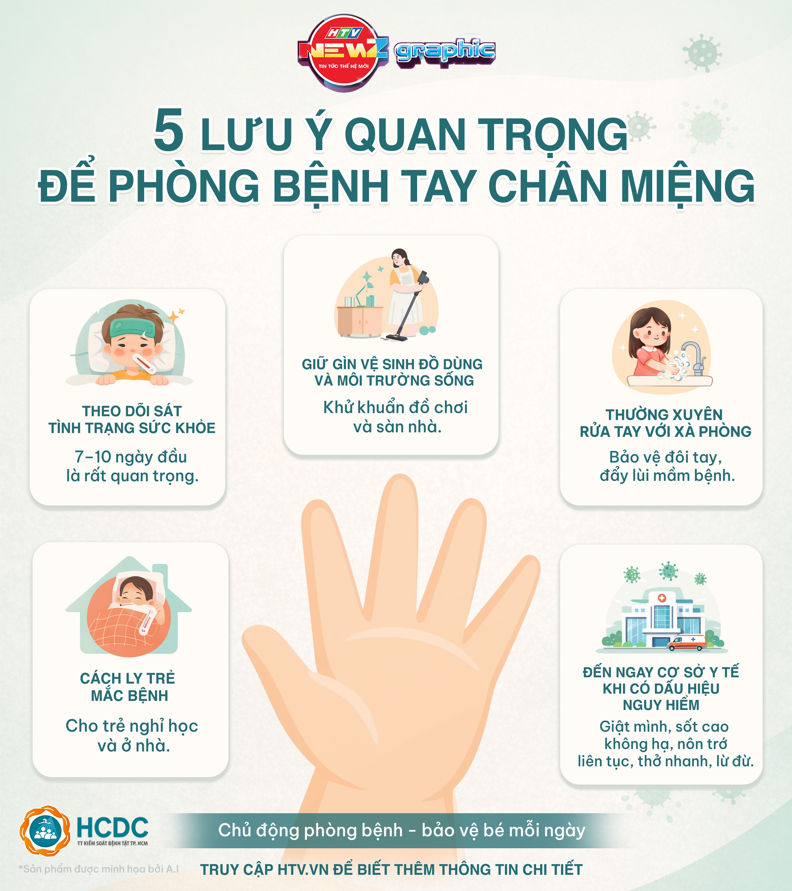 NewZgraphic: 5 lưu ý quan trọng để phòng bệnh tay chân miệng - Ảnh 1.