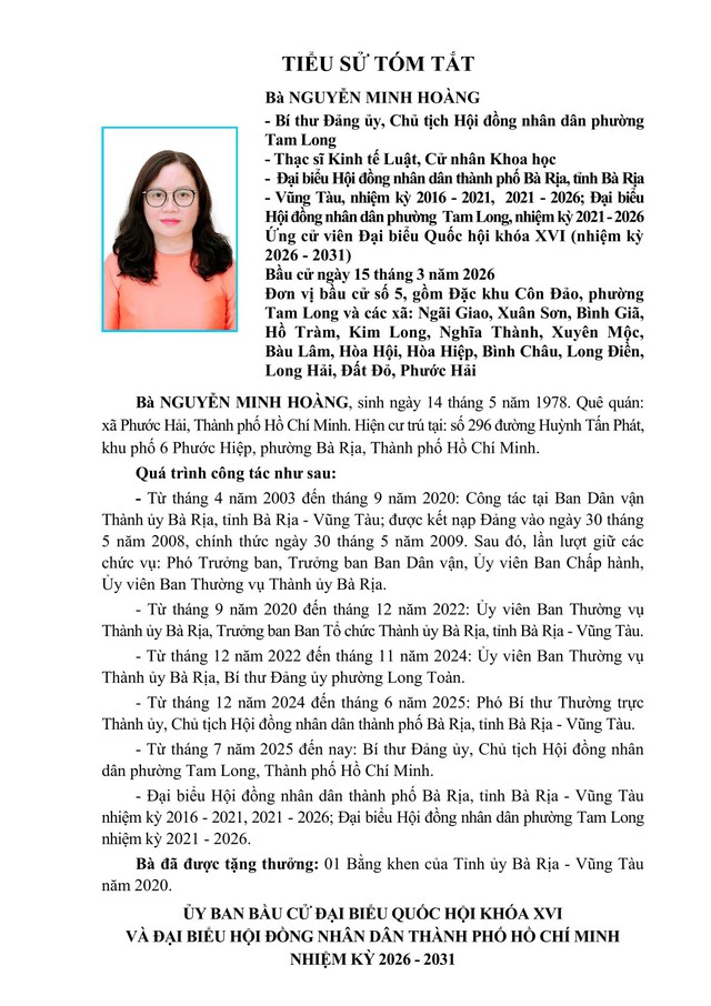 Chương trình hành động Ứng cử viên Đại biểu Quốc hội Khóa XVI Nguyễn Minh Hoàng- Ảnh 1. Chương trình hành động Ứng cử viên Đại biểu Quốc hội Khóa XVI Nguyễn Minh Hoàng- Ảnh 1.