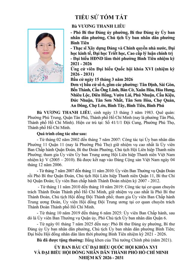 Chương trình hành động Ứng cử viên Đại biểu Quốc hội Khóa XVI Vương Thanh Liễu - Ảnh 2.