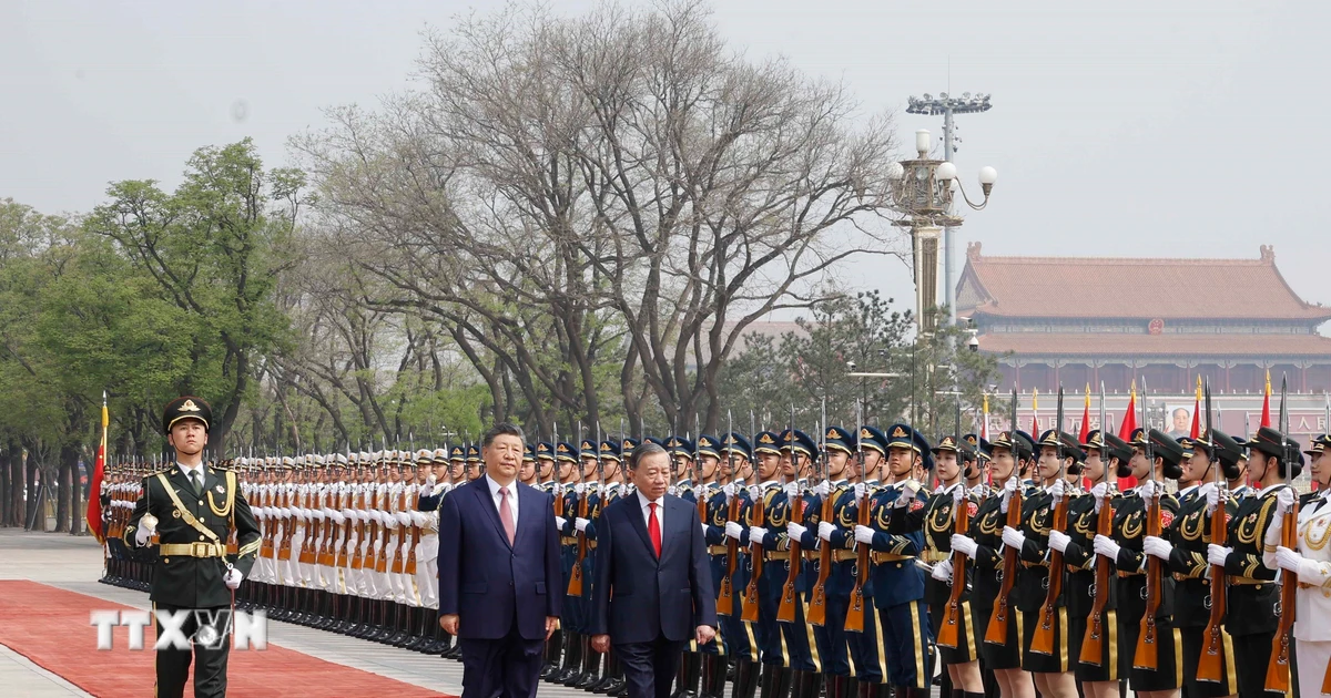 Tổng Bí thư, Chủ tịch Trung Quốc Tập Cận Bình chủ trì Lễ đón chính thức Tổng Bí thư, Chủ tịch nước Tô Lâm - Ảnh 1.