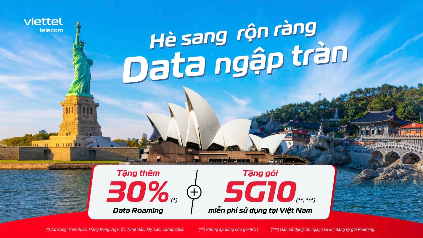 Mừng Đại lễ 30/4: Viettel tặng ưu đãi kép Data Roaming và Data 5G trong nước - Ảnh 1.