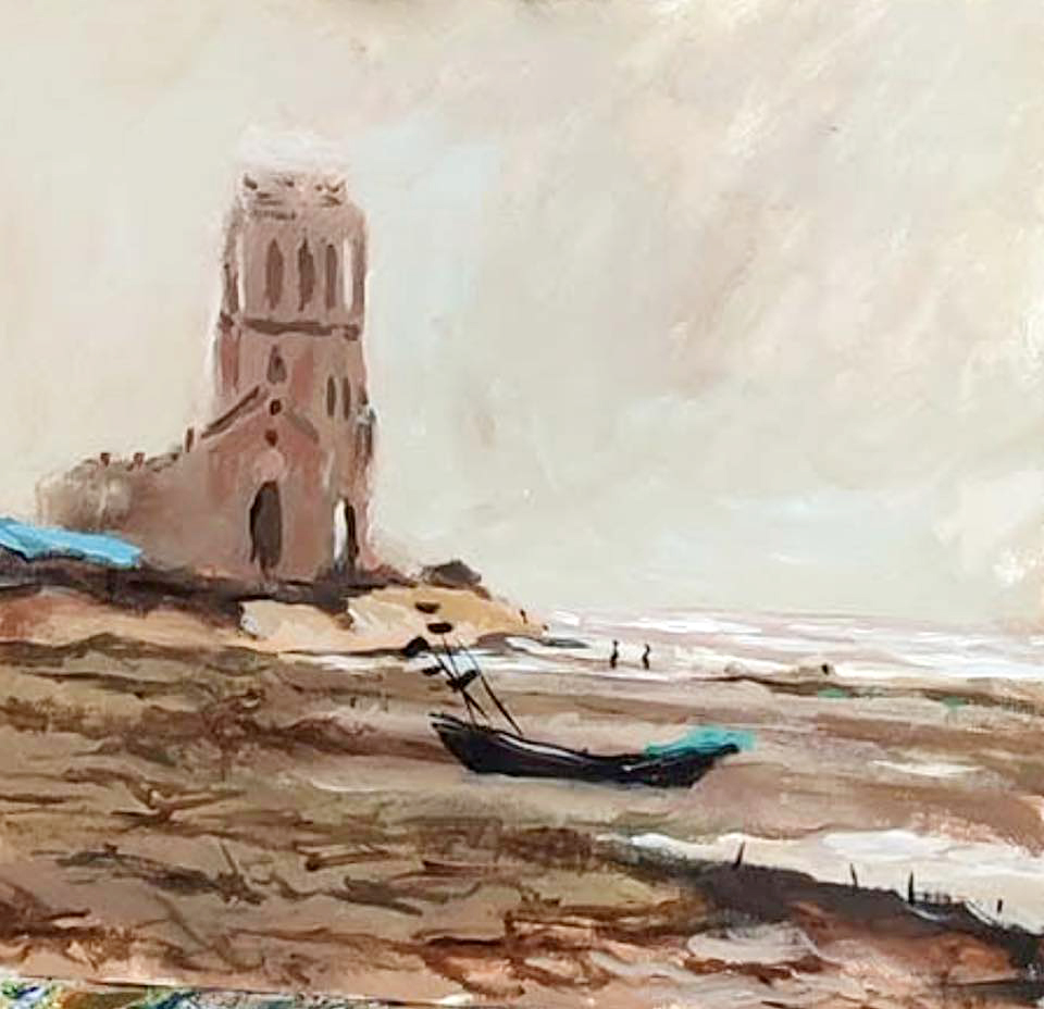 Phế tích nhà thờ trăm tuổi tại làng chài đã bị biển "nuốt chửng"- Ảnh 9.