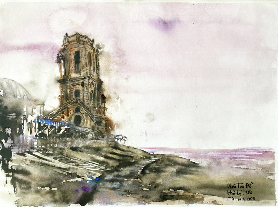 Phế tích nhà thờ trăm tuổi tại làng chài đã bị biển "nuốt chửng"- Ảnh 10.